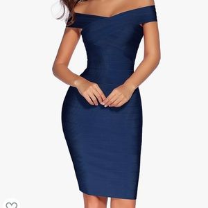 Off Shoulder Bandage Bodycon Dress